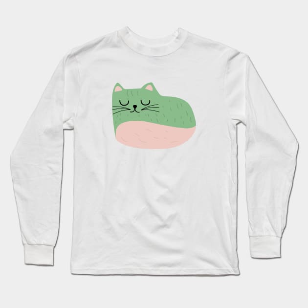 Cat Miaw Long Sleeve T-Shirt by osmansargin